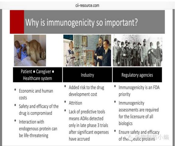 免疫原性的 为什么一夜之间 蛋白药 抗体药的免疫原性突然成为热门话题 被戏称为让生物医药公司ceo寝食难安的深水炸弹 美国fda官员在巴尔的摩举行的 Immunogenicity Bioassay Summit 上从三个不同的角度回答了这个问题 对病人 医生和医保来说